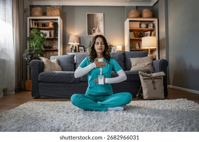 Stretch flare leg scrub pants
